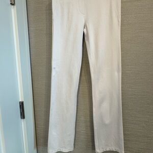 Betabrand White Flare Pants Elegant Boot Cut Design